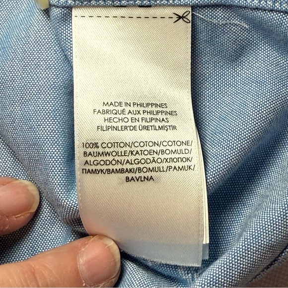 Ralph Lauren Men’s Blue Button Down All Over Pony Short Sleeve Medium Preppy EUC - Picture 5 of 7